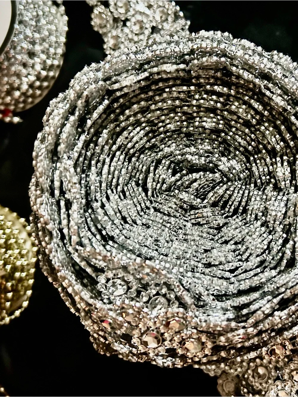 Silver Crystal Mesh Ribbon - Decorative Women’s Accessory